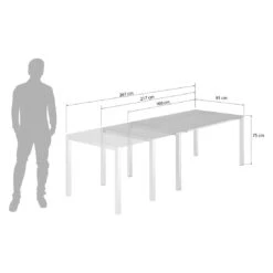 OUTLIV. Ausziehtisch 160/217/267x92cm Edelstahl/HPL Silbergrau/Zement Dunkel -Outliv outliv ausziehtisch 160 217 267x92cm edelstahl hpl 1343312 8