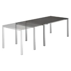 OUTLIV. Ausziehtisch Edelstahl/Glaskeramik Dark Grey -Outliv outliv ausziehtisch 160x220 280x100cm edelstahl keramik dark grey 994601 2 1