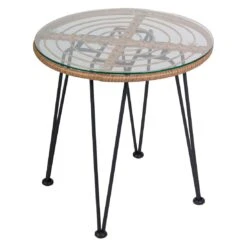 OUTLIV. Gartenmöbel-Set 3-teilig Stahl/Geflecht Natur -Outliv outliv balkon set 3 teilig stahl geflecht 1284352 3