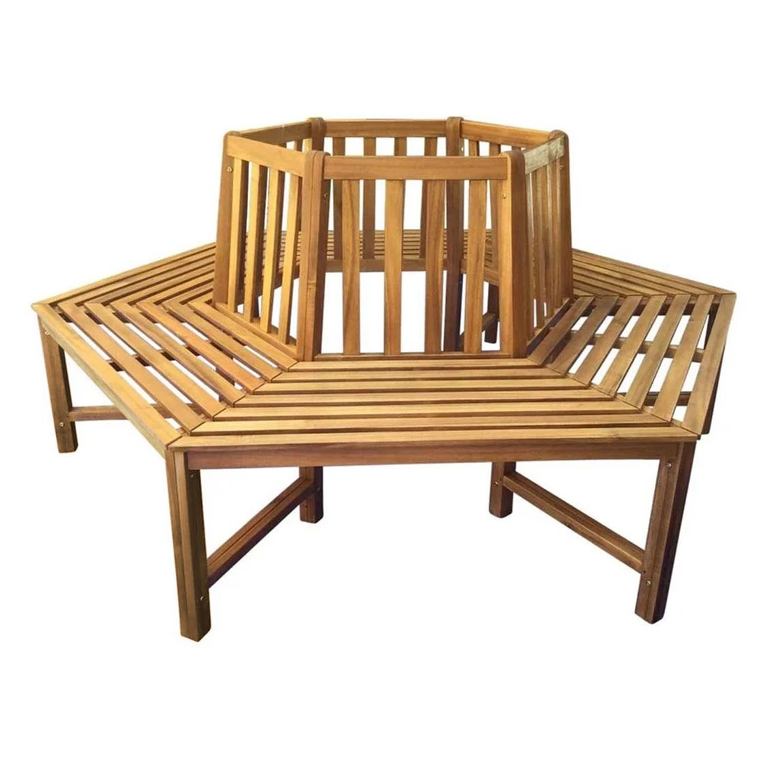 OUTLIV. Baumbank 6-Eckig 199cm Akazie Teaklook