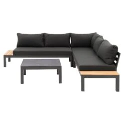 OUTLIV. Ben Loungeecke 4-tlg. Aluminium/Sunbrella Anthrazit -Outliv outliv ben loungeset 4 tlg aluminium polster 1379172 4