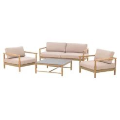 OUTLIV. Berga Loungeset 4-tlg. Rope/Akazie Taupe -Outliv outliv bergen lounge set rope taupe akazie teak look 1267500 3