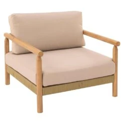 OUTLIV. Berga Loungeset 4-tlg. Rope/Akazie Taupe -Outliv outliv bergen lounge set rope taupe akazie teak look 1267500 6