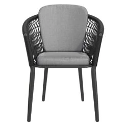 OUTLIV. Bormio Gartensessel Aluminium/Rope Inkl. Kissen Schwarz/Dunkelgrau -Outliv outliv bormio diningsessel aluminium rope inkl kissen 1337273 4