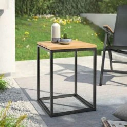 OUTLIV. Flora Beistelltisch 40x41x55cm Stahl/Wildeiche Schwarz/Wildeiche -Outliv outliv by detlef steves flora beistelltisch 40x41x55cm stahl wildeiche 1354158 6