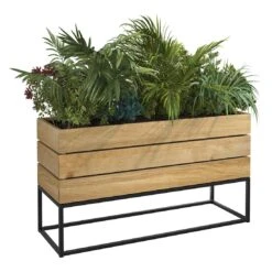 OUTLIV. Flora Pflanztopf 120x41x40cm Schwarz/Wildeiche -Outliv outliv by detlef steves flora pflanzgefaess 120x41x40cm 1355632 9