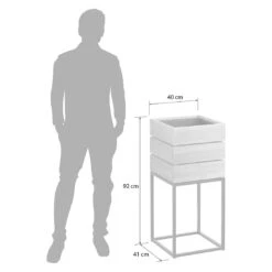 OUTLIV. Flora Pflanztopf 40x41x92cm Schwarz/Wildeiche -Outliv outliv by detlef steves flora pflanztopf 40x41x92cm 1354169 6