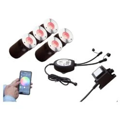 OUTLIV. Smart Light Starter-Set "Wifi 5RGB Bodeneinbauspots" Silber/Schwarz 3 OUTLIV. Smart Light Starter-Set "Wifi 5RGB Bodeneinbauspots" Silber/Schwarz -Outliv outliv by ds starter set wifi 5rgb bodeneinbauspots silber schwarz 1304031 1