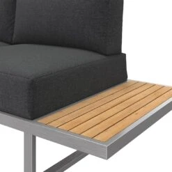OUTLIV. Capri Ecklounge 3tlg Edelstahl/Teak Schwarz -Outliv outliv capri loungegruppe 3tlg edelstahl teak schwarz 1182393 10