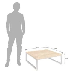 OUTLIV. Capri Loungetisch 75x75cm Teak Natur -Outliv outliv capri loungetisch 75x75cm edelstahl teak teak natur 1168984 3