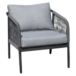 OUTLIV. Charleston Loungeset Aluminium/Olefin/Rope Anthrazit/Hellgrau -Outliv outliv charleston loungeset 5 tlg aluminium rope 1422006 5