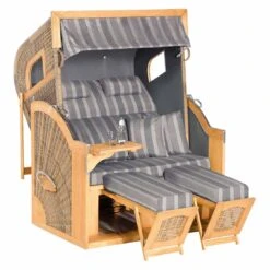 OUTLIV. Cliff Strandkorb Pinie/Geflecht Antikbraun