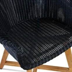 OUTLIV. Clovelly Gartensessel Teak/Geflecht Natur/Schwarz -Outliv outliv clovelly diningsessel teak recycelt geflecht 1346480 6