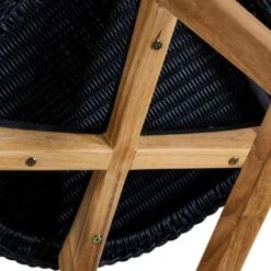 OUTLIV. Clovelly Gartensessel Teak/Geflecht Natur/Schwarz -Outliv outliv clovelly diningsessel teak recycelt geflecht 1346480 7