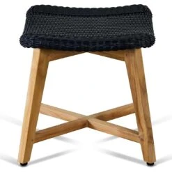 OUTLIV. Clovelly Hocker Teak/Geflecht Natur/Schwarz -Outliv outliv clovelly hocker teak recycelt geflecht 1346491 3