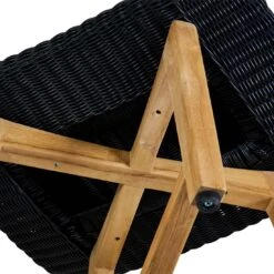 OUTLIV. Clovelly Hocker Teak/Geflecht Natur/Schwarz -Outliv outliv clovelly hocker teak recycelt geflecht 1346491 5