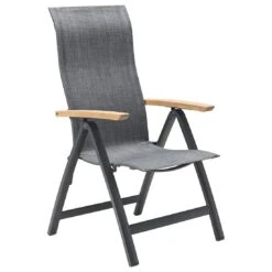 OUTLIV. Davos Klappsessel Aluminium/Textilene Anthrazit/Grau