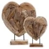 OUTLIV. Deko Herz Set 2-tlg. Teak Wurzel Natur