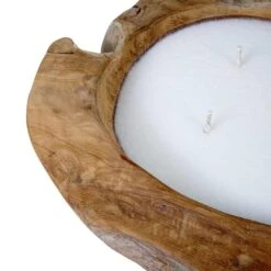 OUTLIV. Deko Kerze Mit Schüssel Teak Wurzel Natur -Outliv outliv deko kerze mit schuessel durchm40cm teak wurzel 1347206 5