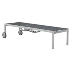 OUTLIV. Oviedo Rollliege Edelstahl/Textilene Silber-Schwarz -Outliv outliv denver deluxe rollliege edelstahl textilene silber schwarz 4