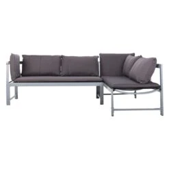 OUTLIV. Ecklounge Aluminium Inkl. Kissen Silber/Grau -Outliv outliv eck lounge aluminium inkl kissen silber grau 1228714 4
