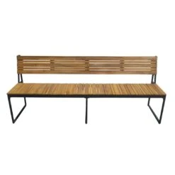 OUTLIV. Floris Gartenbank Stahl/Akazie Anthrazit/Teaklook -Outliv outliv floris 3 sitzerbank 200cm stahl akazie schwarz natur 1244037 4