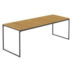 OUTLIV. Floris Gartenmöbel-Set 3-tlg. Mit Tisch 210x78cm Schwarz -Outliv outliv floris diningset 210cm 3 teilig stahl akazie schwarz 1239813 6