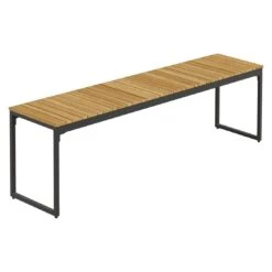 OUTLIV. Floris Gartenmöbel-Set 3-tlg. Mit Tisch 160x78cm Schwarz -Outliv outliv floris diningset 3 teilig stahl akazie schwarz 1083635 7