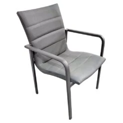 OUTLIV. Fontana Gartensessel Aluminium/Textilene Anthrazit/Grau