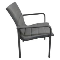 OUTLIV. Fontana Gartensessel Aluminium/Textilene Anthrazit/Grau -Outliv outliv fontana diningsessel aluminium polster 1340650 3