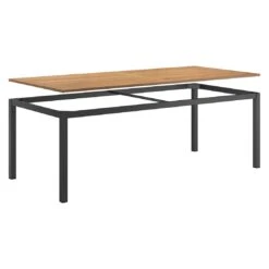 OUTLIV. Gartentisch 220x100 Cm Alumininum/Teak Anthrazit/Natur -Outliv outliv gartentisch 220x100 cm alumininum teak 1446503 5