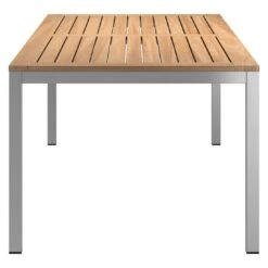 OUTLIV. Gartentisch 220x100 Cm Edelstahl/Teak Silber/Natur -Outliv outliv gartentisch 220x100 cm edelstahl teak 1446481 3