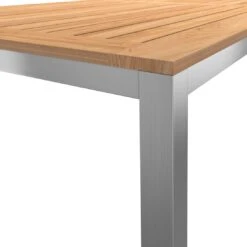 OUTLIV. Gartentisch 220x100 Cm Edelstahl/Teak Silber/Natur -Outliv outliv gartentisch 220x100 cm edelstahl teak 1446481 4