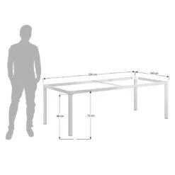 OUTLIV. Gartentisch 220x100cm Aluminium/Dekton Anthrazit/Bromo -Outliv outliv gartentisch 220x100cm aluminium dekton 1482770 8