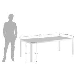 OUTLIV. Gartentisch 220x100cm Edelstahl/Dekton Silber/Bromo -Outliv outliv gartentisch 220x100cm edelstahl dekton 1482759 6