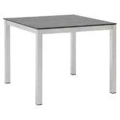OUTLIV. Gartentisch 90x90cm Edelstahl/HPL Silber/Zement Dunkel