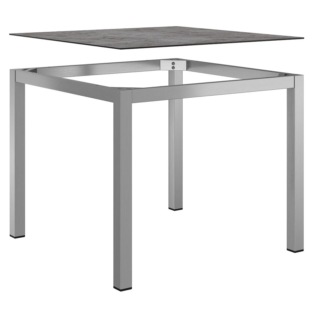 OUTLIV. Gartentisch 90x90cm Edelstahl/Glas-Keramikoptik Edelstahl/Dark Grey OUTLIV. Gartentisch 90x90cm Edelstahl/Glas-Keramikoptik Edelstahl/Dark Grey -Outliv outliv gartentisch 90x90cm edelstahl keramik silber dunkelgrau 1234236 3