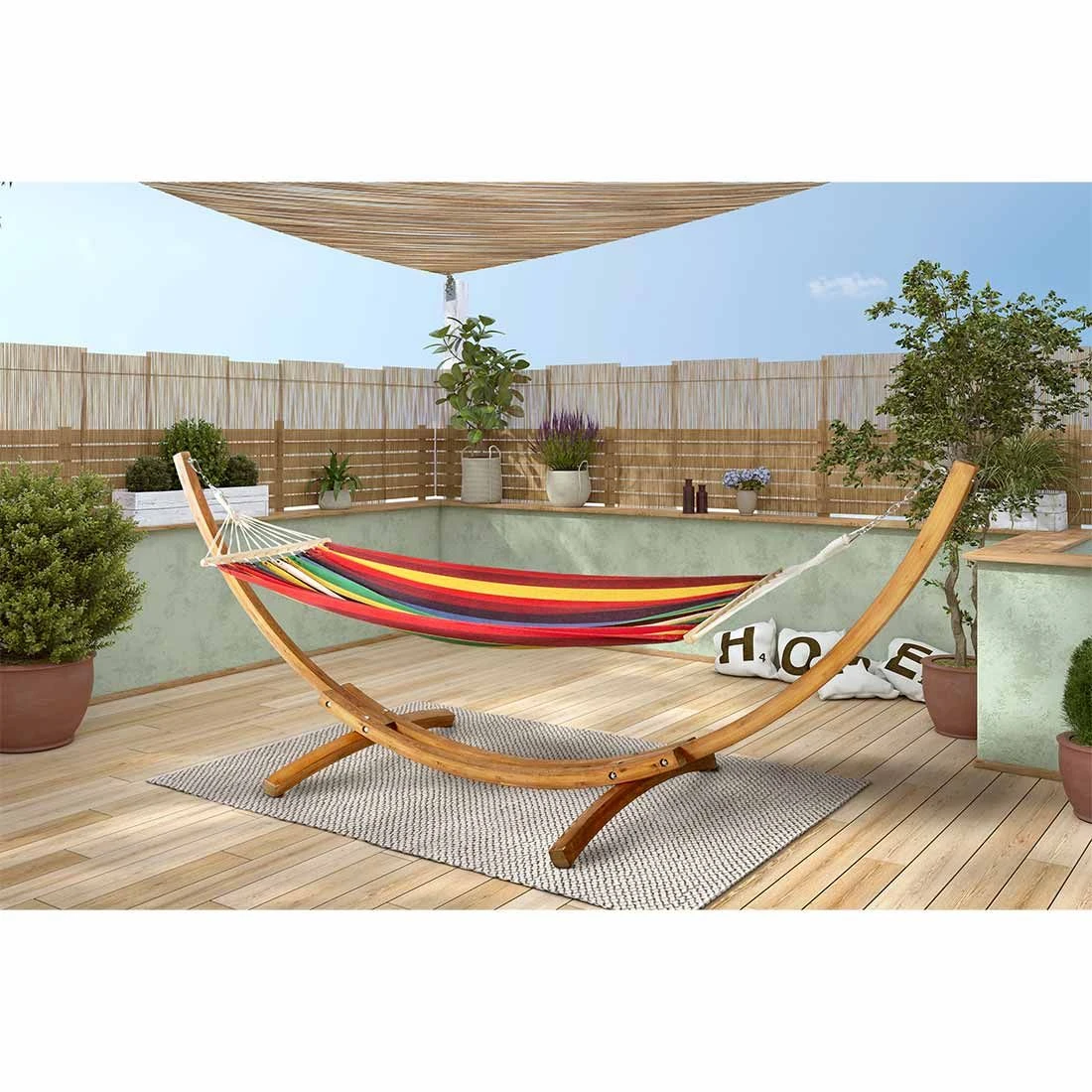 OUTLIV. Hängematte mit Holzgestell aus Lärche Natur/Bunt OUTLIV. Hängematte Mit Holzgestell Aus Lärche Natur/Bunt -Outliv outliv haengematte mit holzgestell aus akazie 1429475 2