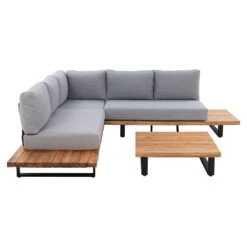 OUTLIV. Haven Ecklounge 3-tlg. Aluminium/Akazie Anthrazit/Natur Anthrazit/Natur -Outliv outliv haven loungeecke 3 tlg aluminium akazie anthrazit natur 1434304 4