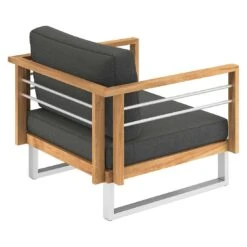 OUTLIV. Hawaii Loungesessel Edelstahl/Teak/Polster Dunkelgrau -Outliv outliv hawaii loungesessel edelstahl teak polster dunkelgrau 1226173 6