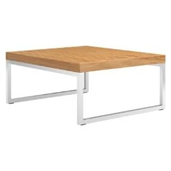 OUTLIV. Hawaii Loungetische 2er Set Edelstahl/Teak Natur -Outliv outliv hawaii loungetische 2er set edelstahl teak natur 1101576 5