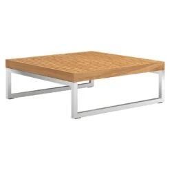 OUTLIV. Hawaii Loungetische 2er Set Edelstahl/Teak Natur -Outliv outliv hawaii loungetische 2er set edelstahl teak natur 1101576 6