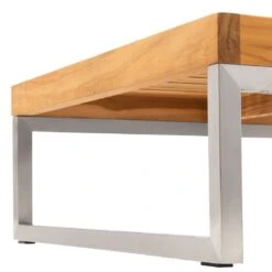 OUTLIV. Hawaii Loungetische 2er Set Edelstahl/Teak Natur -Outliv outliv hawaii loungetische 2er set edelstahl teak natur 1101576 9