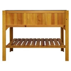 OUTLIV. Hochbeet Mit Ablage Tanne Braun -Outliv outliv hochbeet mit ablage tannenholz 1340474 3