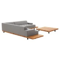 OUTLIV. Icon Ecklounge Teak/Sunbrella Teak/Flanelle -Outliv outliv icon loungecke teak sunbrella 1379821 5