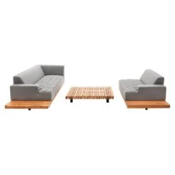 OUTLIV. Icon Ecklounge Teak/Sunbrella Teak/Flanelle -Outliv outliv icon loungecke teak sunbrella 1379821 7