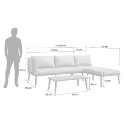 OUTLIV. India Ecklounge 3-tlg. Stahl/Akazie Anthrazit/Natur -Outliv outliv india loungeecke 3 tlg stahl akazie 1435151 3