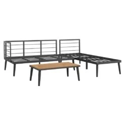 OUTLIV. India Ecklounge 3-tlg. Stahl/Akazie Anthrazit/Natur -Outliv outliv india loungeecke 3 tlg stahl akazie 1435151 4