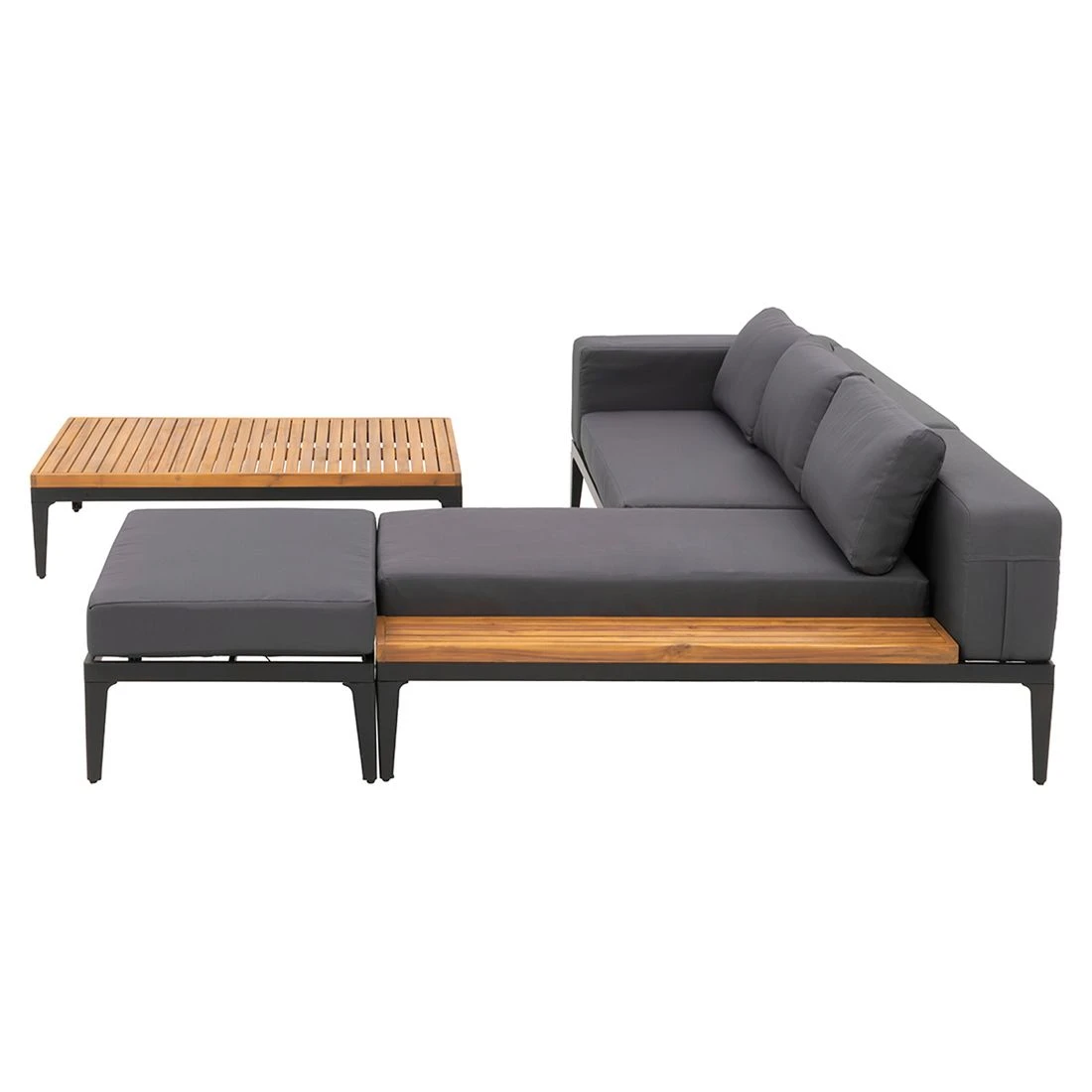 OUTLIV. Bern Ecklounge Aluminium/Olefin Schwarz/Grau OUTLIV. Bern Ecklounge Aluminium/Olefin Schwarz/Grau -Outliv outliv ko tao loungeecke aluminium olefin 1342960 5