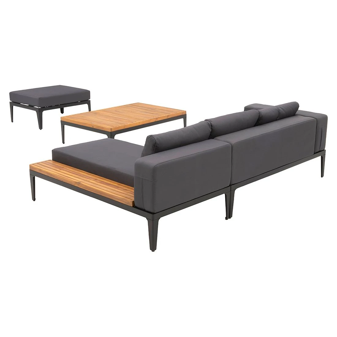 OUTLIV. Bern Ecklounge Aluminium/Olefin Schwarz/Grau OUTLIV. Bern Ecklounge Aluminium/Olefin Schwarz/Grau -Outliv outliv ko tao loungeecke aluminium olefin 1342960 6